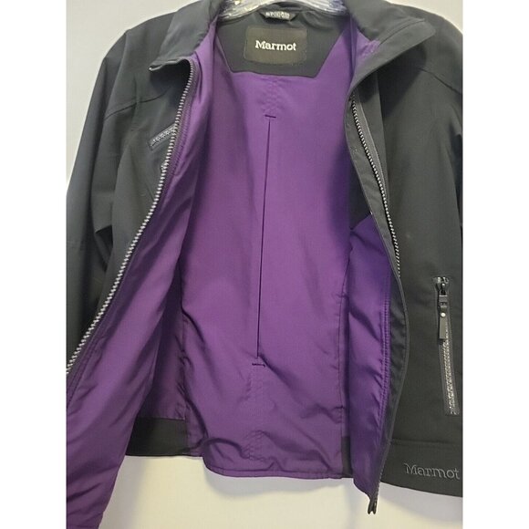 Marmot Zoom Softshell Jacket Zipper Pockets  Small Black - Picture 8 of 9
